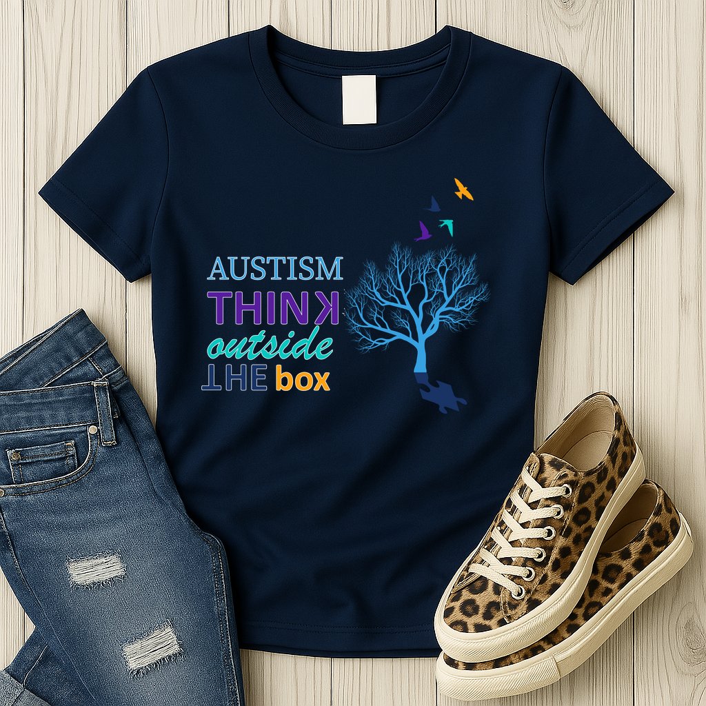 Autism Think Outside The Box Womens T-Shirt