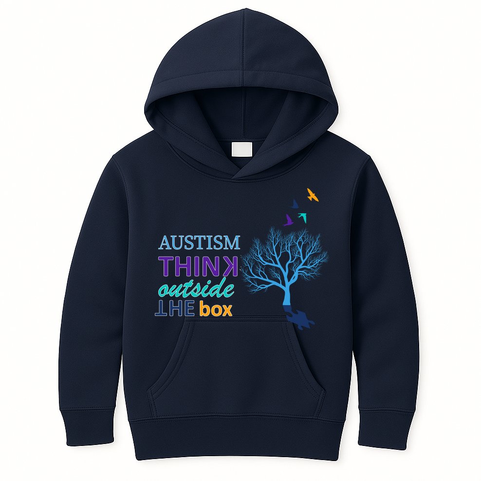 Autism Think Outside The Box Kids Hoodie