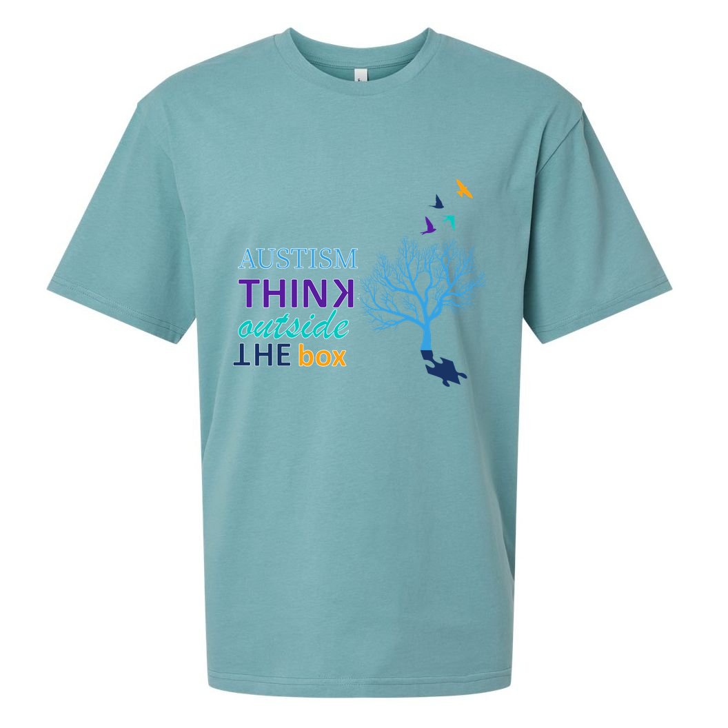 Autism Think Outside The Box Sueded Cloud Jersey T-Shirt