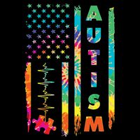 Autism Tie Dye US Flag Colorful Bucket Hat