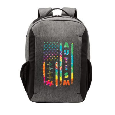 Autism Tie Dye US Flag Colorful Vector Backpack