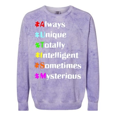 Autism Tips Awareness Colorblast Crewneck Sweatshirt