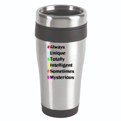 Autism Tips Awareness 16oz Travel Tumbler