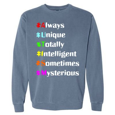 Autism Tips Awareness Garment-Dyed Sweatshirt