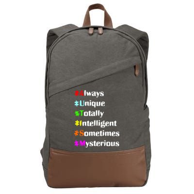 Autism Tips Awareness Cotton Canvas Backpack