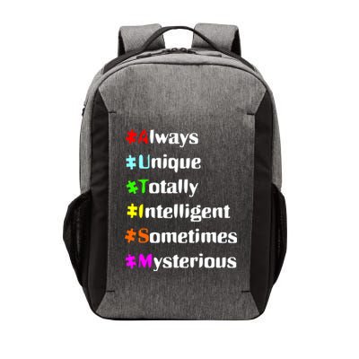 Autism Tips Awareness Vector Backpack