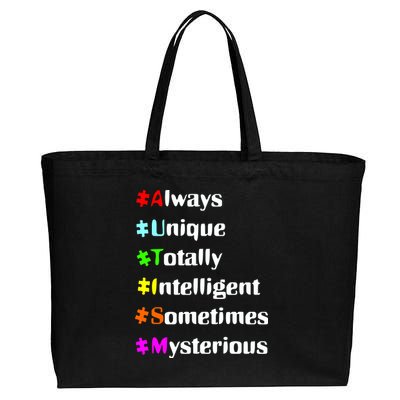 Autism Tips Awareness Cotton Canvas Jumbo Tote