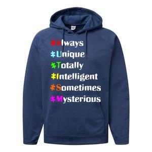 Autism Tips Awareness Performance Fleece Hoodie