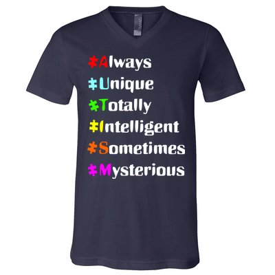 Autism Tips Awareness V-Neck T-Shirt