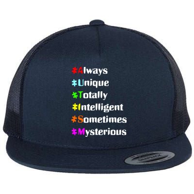 Autism Tips Awareness Flat Bill Trucker Hat