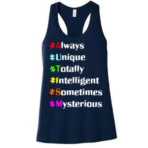 Autism Tips Awareness Women's Racerback Tank