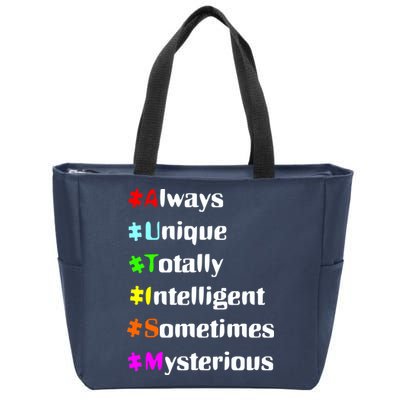 Autism Tips Awareness Zip Tote Bag