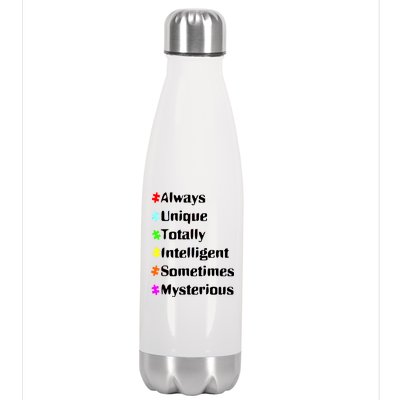 Autism Tips Awareness Stainless Steel Insulated Water Bottle