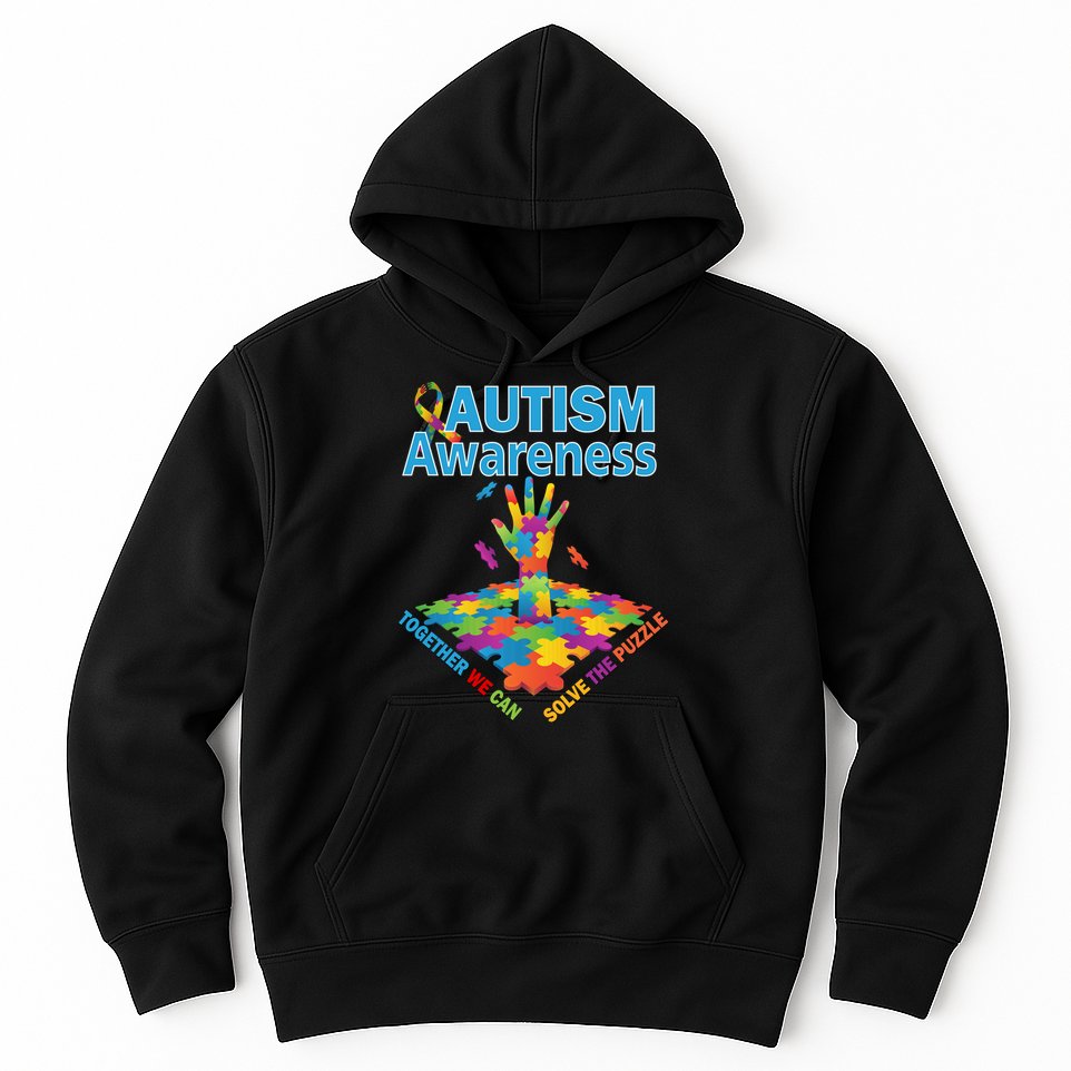  Autism Together We Can Solve The Puzzle Hoodie