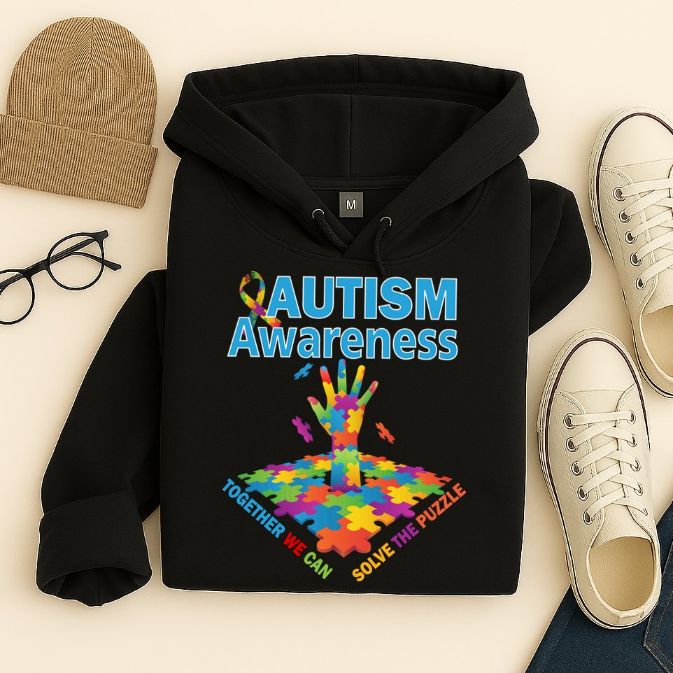  Autism Together We Can Solve The Puzzle Hoodie