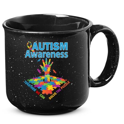  Autism Together We Can Solve The Puzzle 15oz Campfire Ceramic Mug