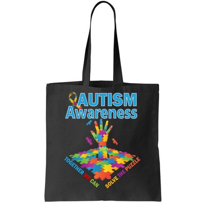  Autism Together We Can Solve The Puzzle Tote Bag