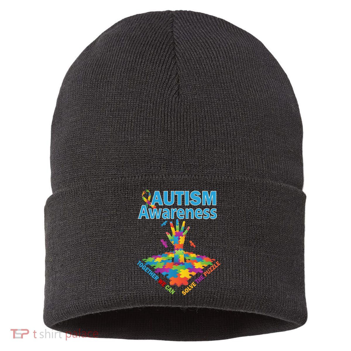  Autism Together We Can Solve The Puzzle Sustainable Knit Beanie