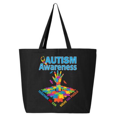  Autism Together We Can Solve The Puzzle 25L Jumbo Tote