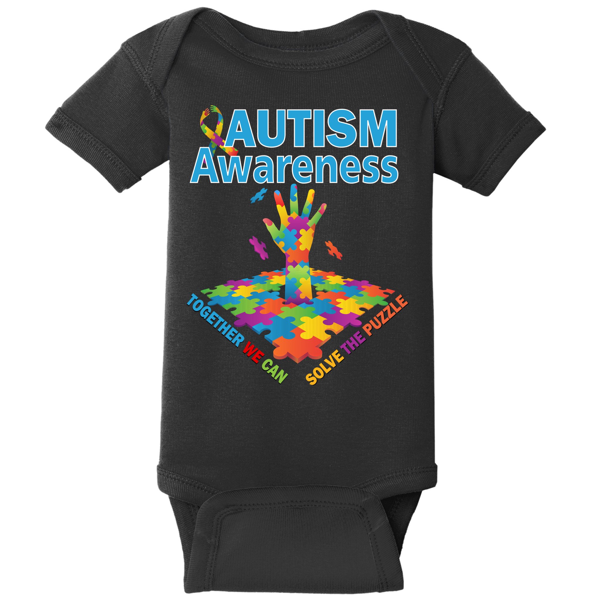  Autism Together We Can Solve The Puzzle Baby Bodysuit