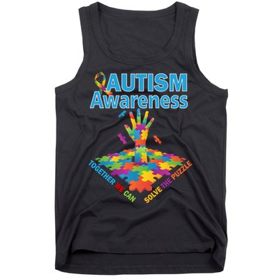  Autism Together We Can Solve The Puzzle Tank Top