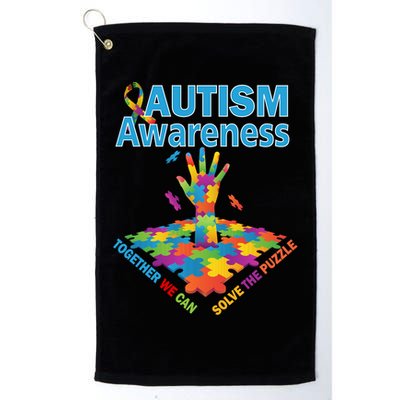  Autism Together We Can Solve The Puzzle Golf Towel