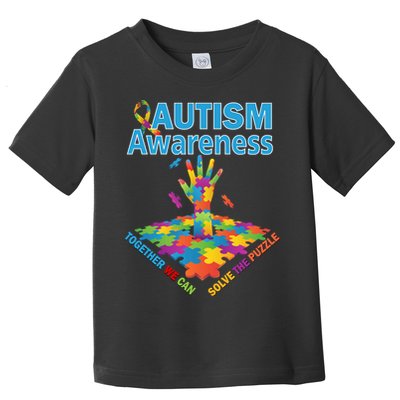  Autism Together We Can Solve The Puzzle Toddler T-Shirt