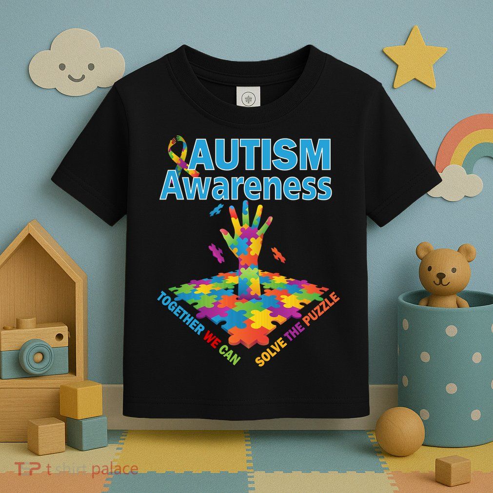  Autism Together We Can Solve The Puzzle Toddler T-Shirt