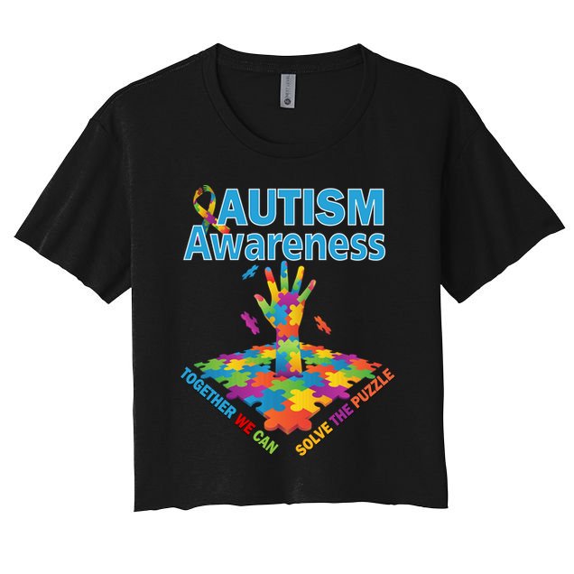  Autism Together We Can Solve The Puzzle Crop Top