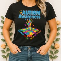  Autism Together We Can Solve The Puzzle Womens T-Shirt