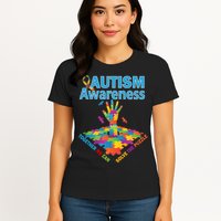  Autism Together We Can Solve The Puzzle Womens T-Shirt