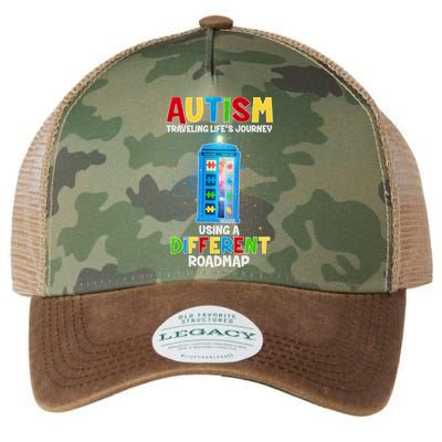 Autism Using a Different Road Map Legacy Tie Dye Trucker Hat