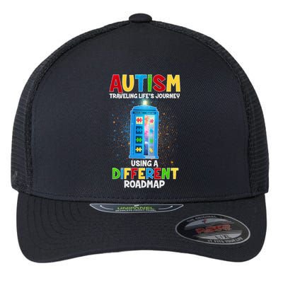 Autism Using a Different Road Map Flexfit Unipanel Trucker Cap