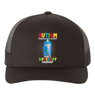 Autism Using a Different Road Map Yupoong Adult 5-Panel Trucker Hat