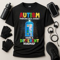 Autism Using a Different Road Map Performance Shirt