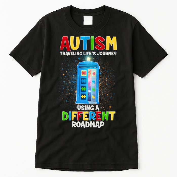 Autism Using a Different Road Map Tall T-Shirt