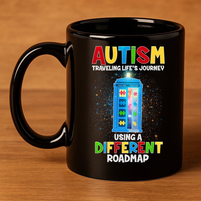 Autism Using a Different Road Map 11oz C Handle Ceramic Mug