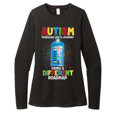 Autism Using a Different Road Map Womens CVC Long Sleeve Shirt