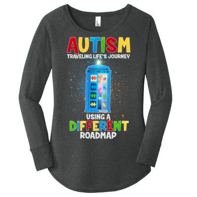 Autism Using a Different Road Map Women's Perfect Tri Tunic Long Sleeve Shirt