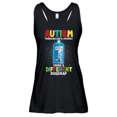 Autism Using a Different Road Map Ladies Essential Flowy Tank