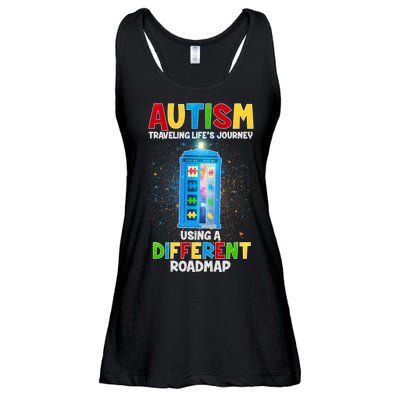 Autism Using a Different Road Map Ladies Essential Flowy Tank