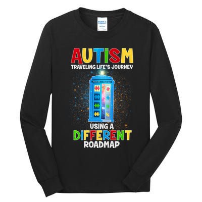 Autism Using a Different Road Map Tall Long Sleeve T-Shirt