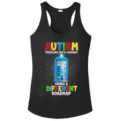 Autism Using a Different Road Map Ladies PosiCharge Competitor Racerback Tank