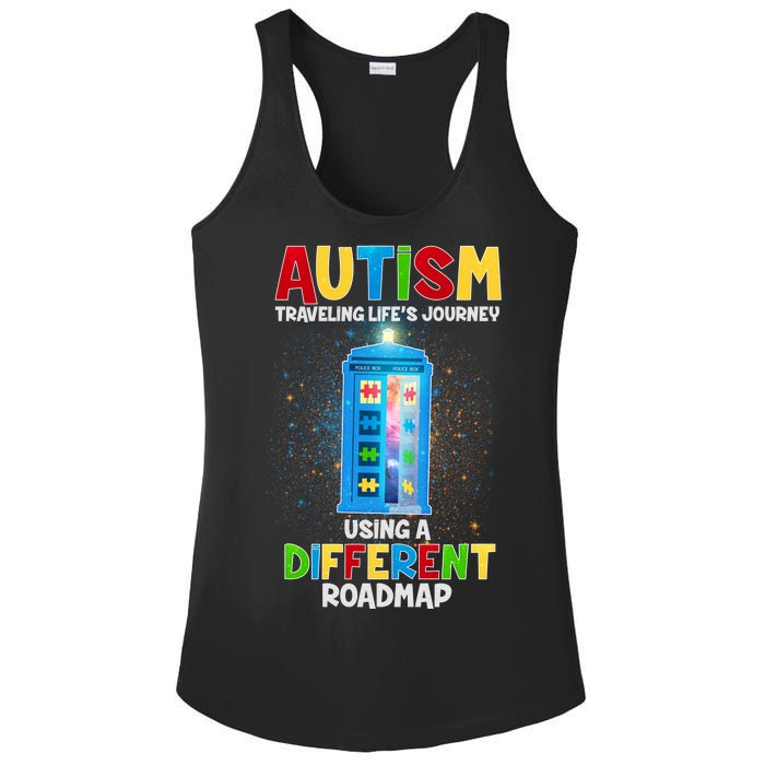 Autism Using a Different Road Map Ladies PosiCharge Competitor Racerback Tank