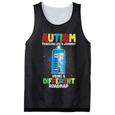 Autism Using a Different Road Map Mesh Reversible Basketball Jersey Tank