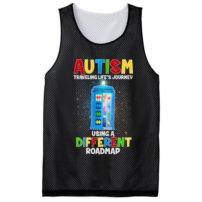 Autism Using a Different Road Map Mesh Reversible Basketball Jersey Tank