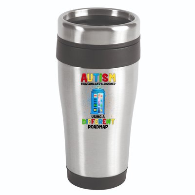Autism Using a Different Road Map 16oz Travel Tumbler