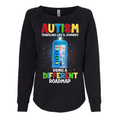 Autism Using a Different Road Map Womens California Wash Sweatshirt