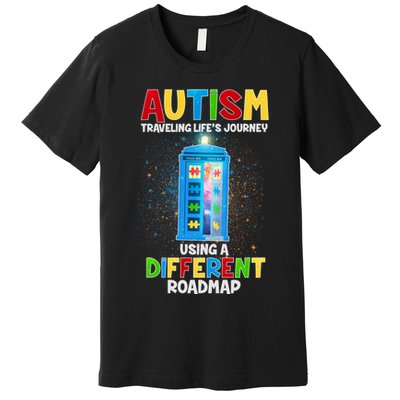 Autism Using a Different Road Map Premium T-Shirt