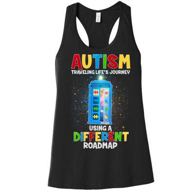 Autism Using a Different Road Map Women's Racerback Tank